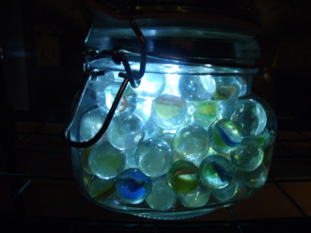 Solar Marble Jar Night Light